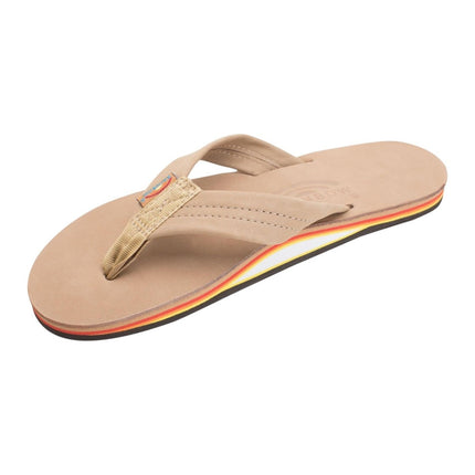 Rainbow Sandals Women's Wide Strap Leather FlipflopBlack12