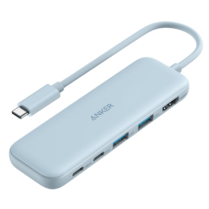 Refurbished Anker <b>332</b> USB - C Hub (5 - in - 1)Misty Blue7