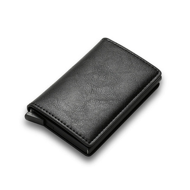 RFID Blocking Slim Wallet – Aluminum Pop-Up Card Holder for MenBlack9