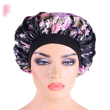 Satin Sleep Bonnet – Soft Stretch Hair Cap for Night, Curls & BraidsBlue9