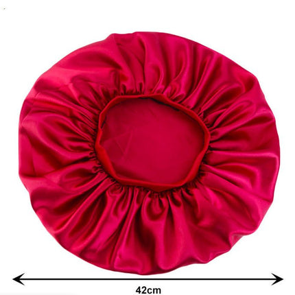 Satin Sleep Bonnet – Soft Stretch Hair Cap for Night, Curls & BraidsBlue6