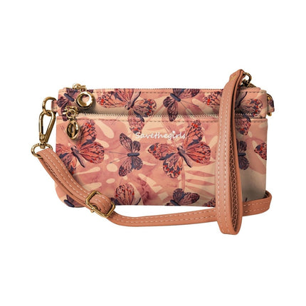 Save the Girls Bella RFID Crossbody PurseButterfly (Hardware: Gold)23