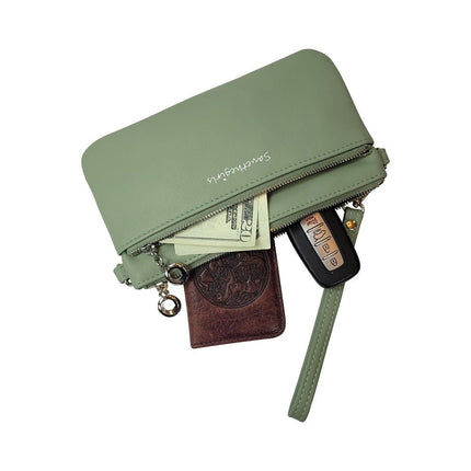 Save the Girls Bella RFID Crossbody PurseLaurel Green (Hardware: Silver)18