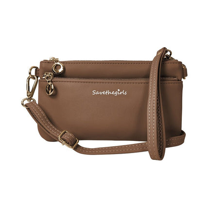 Save the Girls Bella RFID Crossbody PurseToasted Pecan (Hardware: Gold)24