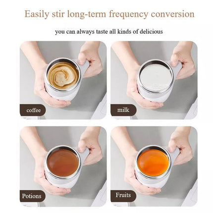 Self-Stirring Coffee Mug – Rechargeable Automatic Mixing Cup, Stainless SteelCoffee Brown5