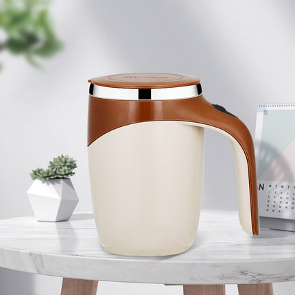 Self-Stirring Coffee Mug – Rechargeable Automatic Mixing Cup, Stainless SteelCoffee Brown7