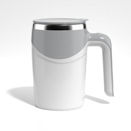 Self-Stirring Coffee Mug – Rechargeable Automatic Mixing Cup, Stainless SteelWhite12