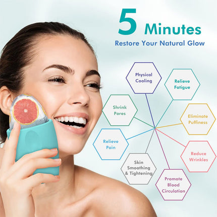 Silicone Ice Face Roller – Reusable Ice Mold for Cooling Face MassageGreen3
