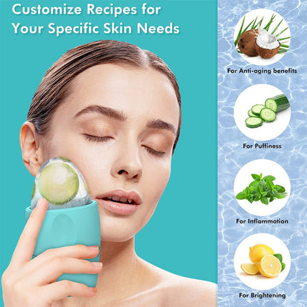 Silicone Ice Face Roller – Reusable Ice Mold for Cooling Face MassageGreen8