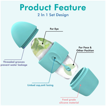 Silicone Ice Face Roller – Reusable Ice Mold for Cooling Face MassageYellow6