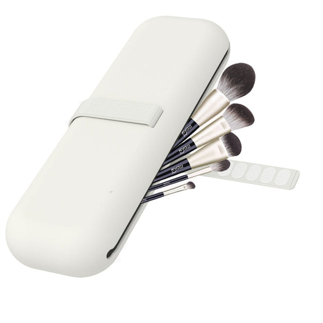 Silicone Makeup Brush Holder – Travel Brush Case & OrganizerBeige7