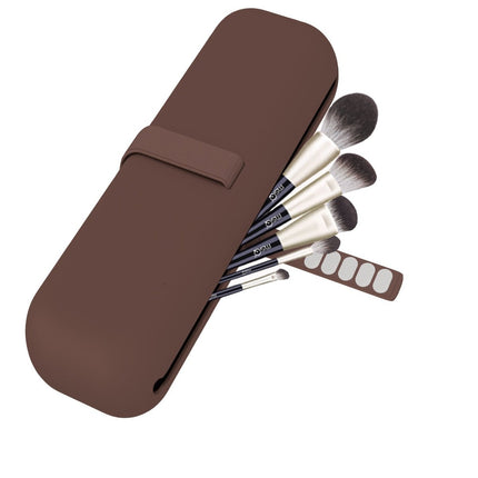 Silicone Makeup Brush Holder – Travel Brush Case & OrganizerCoffee6