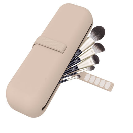 Silicone Makeup Brush Holder – Travel Brush Case & OrganizerKhaki8