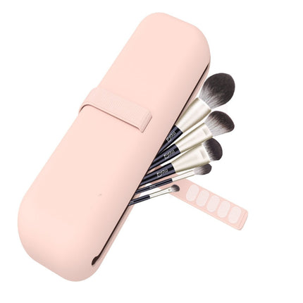 Silicone Makeup Brush Holder – Travel Brush Case & OrganizerPink10