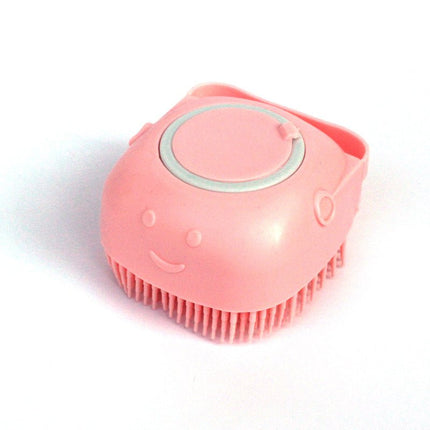 Silicone Pet Bath Brush – Dog & Cat Shampoo Dispensing Massage Grooming Brush – Green, view 3
