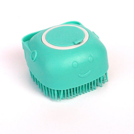 Silicone Pet Bath Brush – Dog & Cat Shampoo Dispensing Massage Grooming Brush – Green, view 10