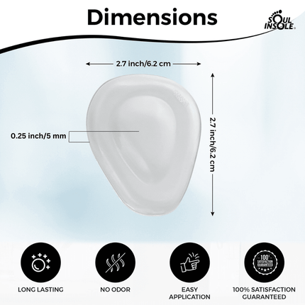 Soul Insole Metatarsal Pads - Reusable Ball of Foot Cushions