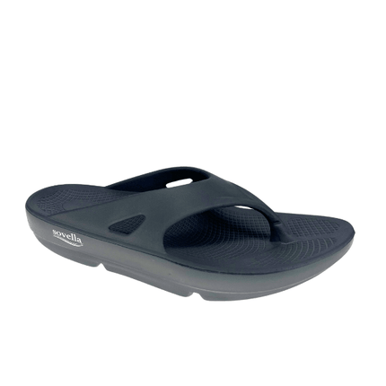 Sovella Men's Recovery Flip-Flop – Arch Support Rebound Foam Sandals, Dark GreyDark Grey1