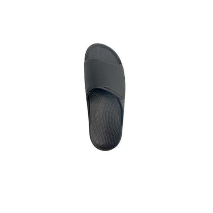 Sovella Men's Recovery Hook & Loop Slide – Arch Support Rebound Foam Sandals, Dark GreyDark Grey5