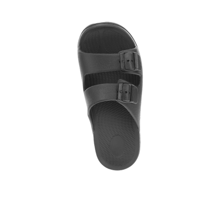 Sovella Women's Recovery Buckle Slide – Arch Support Rebound Foam Sandals, BlackBLACK6
