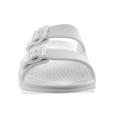 Sovella Women's Recovery Buckle Slide – Arch Support Rebound Foam Sandals, White44