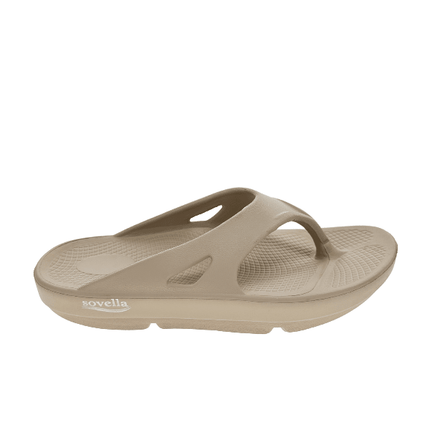 Sovella Women's Recovery Flip-Flop – Arch Support Rebound Foam Sandals, BeigeBEIGE2