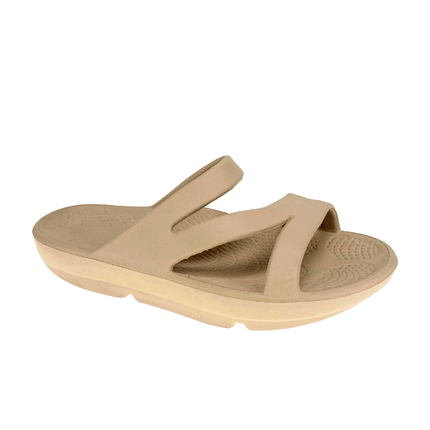 Sovella Women's Recovery Slide – Arch Support Rebound Foam Sandals, BeigeBEIGE1