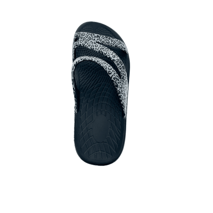 Sovella Women's Recovery Slide – Arch Support Rebound Foam Sandals, Black LeopardBLACK LEOPARD4