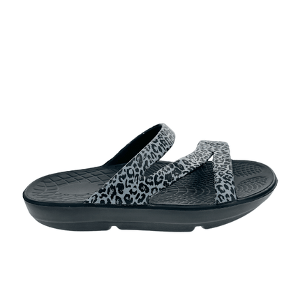 Sovella Women's Recovery Slide – Arch Support Rebound Foam Sandals, Black LeopardBLACK LEOPARD2