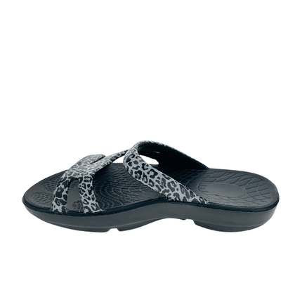 Sovella Women's Recovery Slide – Arch Support Rebound Foam Sandals, Black LeopardBLACK LEOPARD3