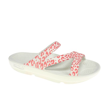 Sovella Women's Recovery Slide – Arch Support Rebound Foam Sandals, Pink LeopardPINK1