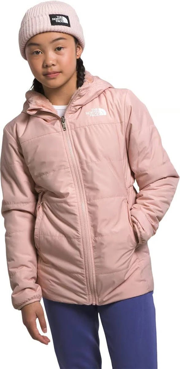 The North Face Girl's Mossbud Parka Reversable Double Faced Full Zip Pink Jacket Size L (12) L