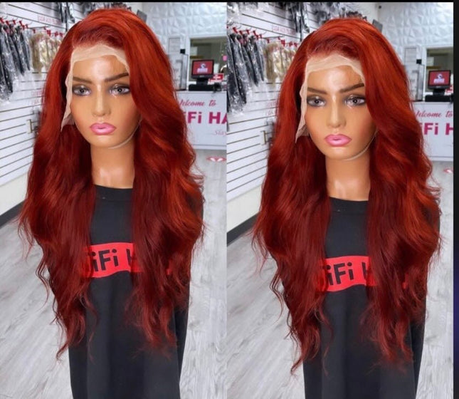 Tifi Hair LLC Amber Unit – 24" Red Auburn Lace Frontal Wig | Fully Customized | Bleached Knots Tifi Hair LLC Amber Unit – 24" Red Auburn Lace Frontal Wig | Fully Customized | Bleached Knots1