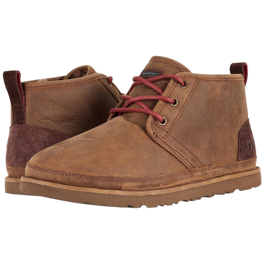 UGG Neumel Men's Mid-Top Boot - Premium Sheepskin Lace-Up Grizzly Waterproof Grizzly Waterproof