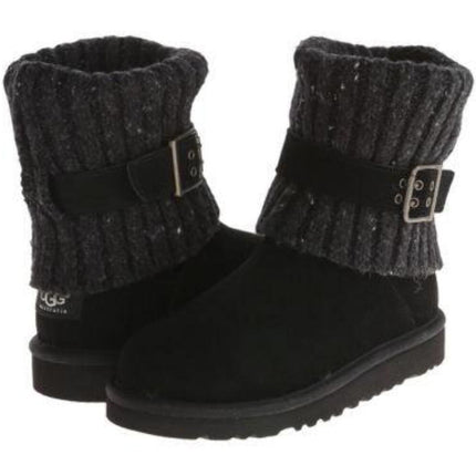 Ugg Australia Cambridge Black Buckle 1006811 Youth Fashion Classic Knit Boot11