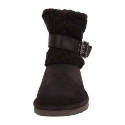 Ugg Australia Cambridge Black Leather Buckle 1008174 Youth Fashion Knit Boot18