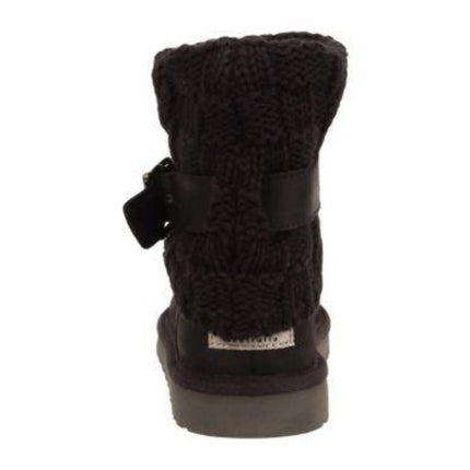 Ugg Australia Cambridge Black Leather Buckle 1008174 Youth Fashion Knit Boot17