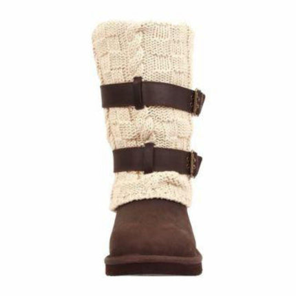 Ugg Australia Cassidee Tall Chocolate Knit 1007691 Women Genuine Sheepskin Boot77