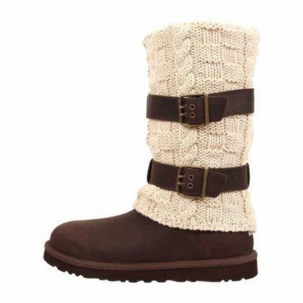 Ugg Australia Cassidee Tall Chocolate Knit 1007691 Women Genuine Sheepskin Boot75