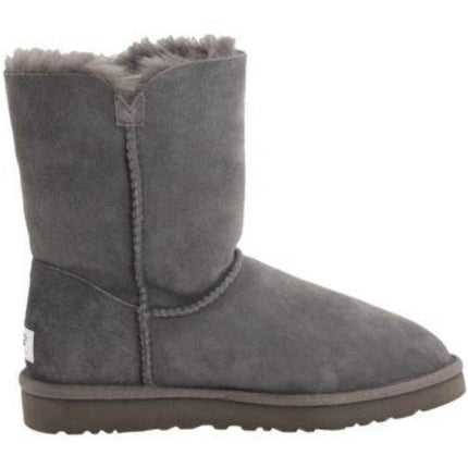 Ugg Australia Classic Bailey Button Gray Grey 5803 Sheepskin Women Boot Size 774