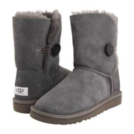Ugg Australia Classic Bailey Button Gray Grey 5803 Sheepskin Women Boot Size 771