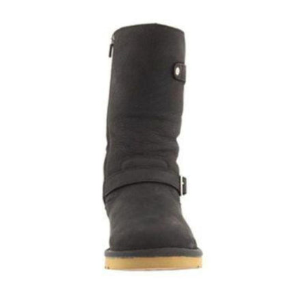 Ugg Australia Kensington Black Leather 1969 Sheepskin kids boot size 1 1