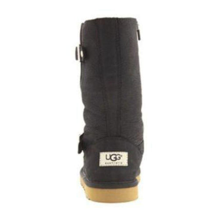 Ugg Australia Kensington Black Leather 1969 Sheepskin kids boot size 1 1