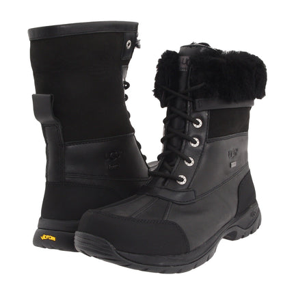 UGG Butte II Kids' Boot - Black Waterproof Leather | Size 1 1