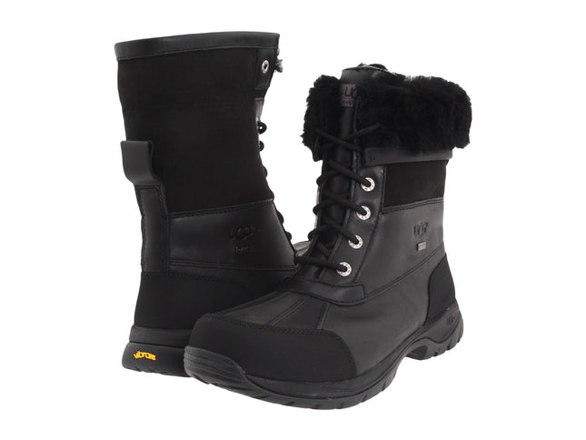 UGG Butte II Kids' Boot - Black Waterproof Leather | Size 1 1