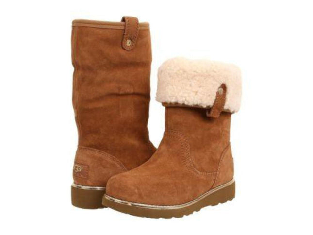 UGG Callie Kids' Boot - Chestnut Suede Sheepskin131