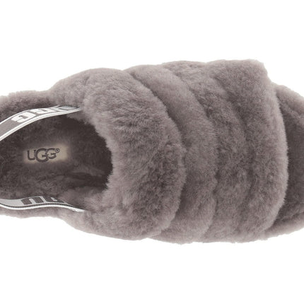 Ugg Fluff Yeah Slide Charcoal Gray Women's Slipper Charcoal