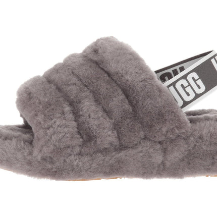Ugg Fluff Yeah Slide Charcoal Gray Women's Slipper Charcoal