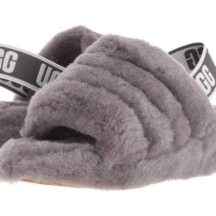 Ugg Fluff Yeah Slide Charcoal Gray Women's Slipper Charcoal