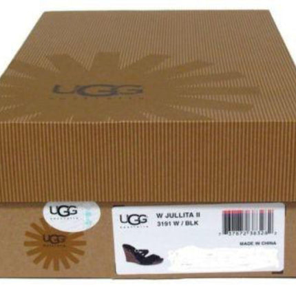 UGG Jullita II Women's Wedge Sandal - Black Suede8.58